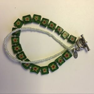 Two strand murano glass bracelet